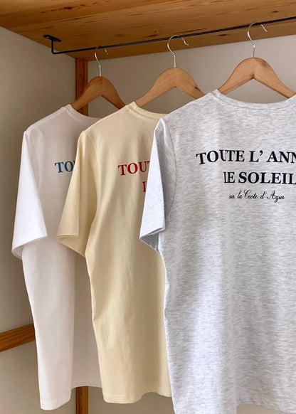 Backed printed "ANNEE" tee