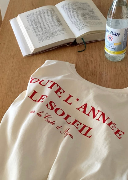 Backed printed "ANNEE" tee