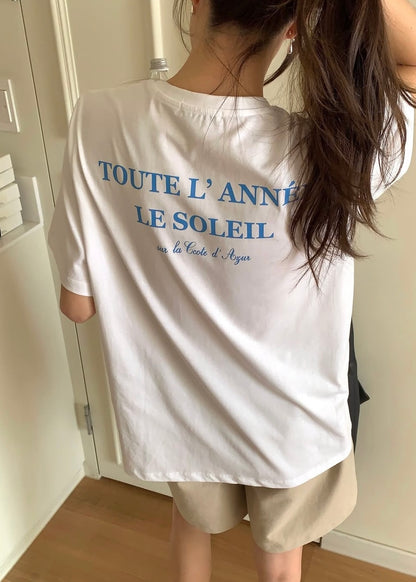 Backed printed "ANNEE" tee