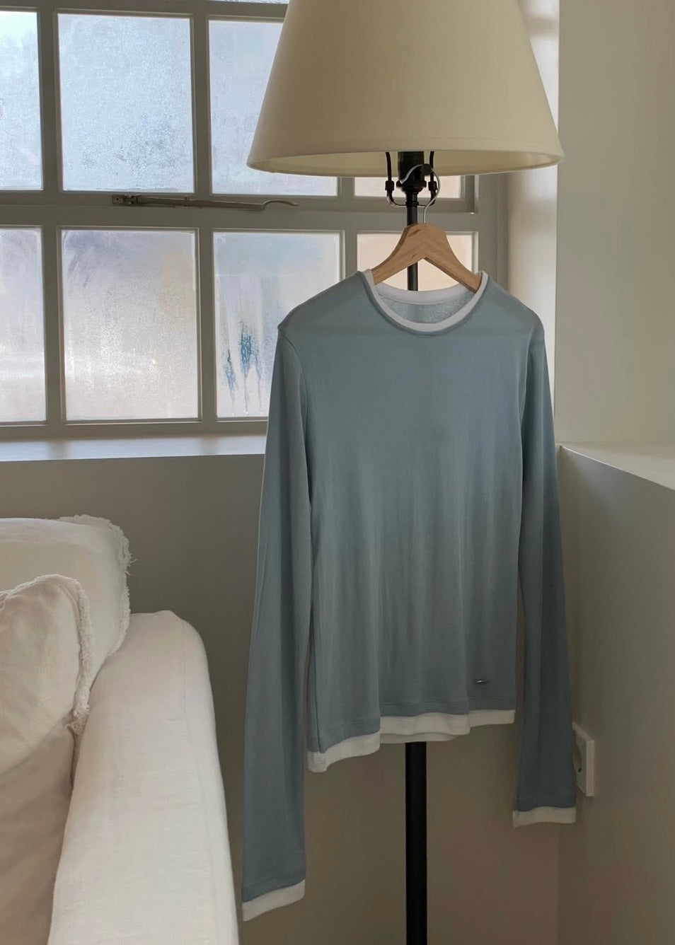 Silver pin layered tee