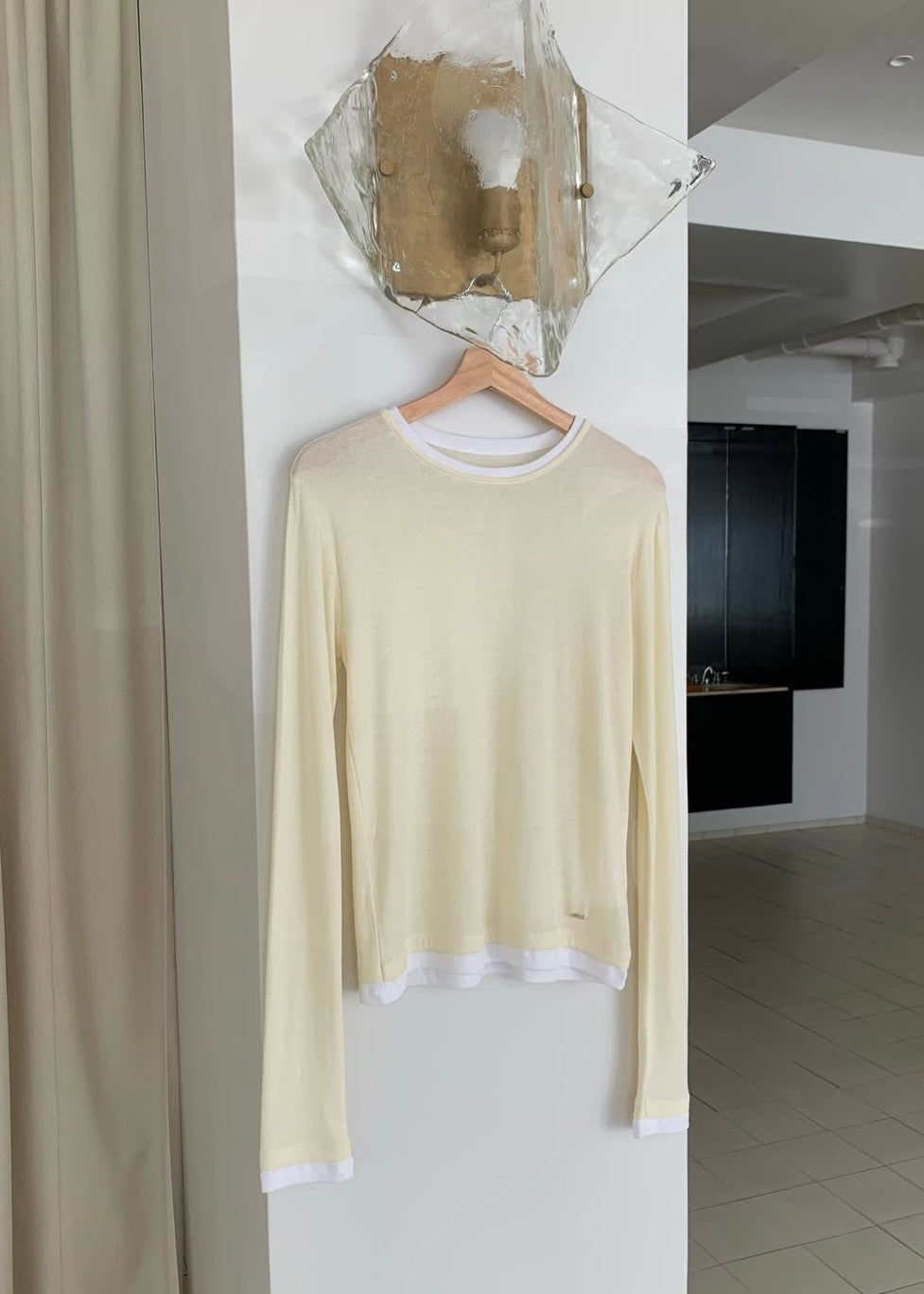 Silver pin layered tee