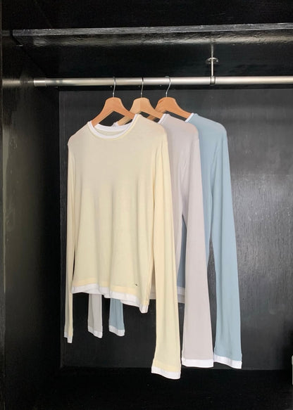 Silver pin layered tee