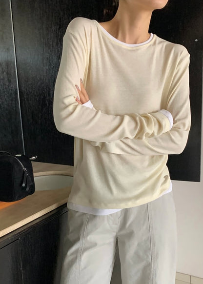 Silver pin layered tee