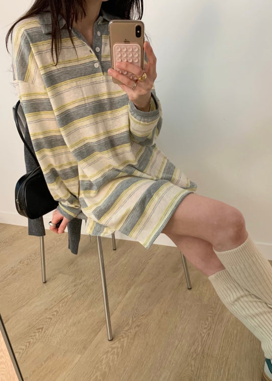 Stripes polo dress