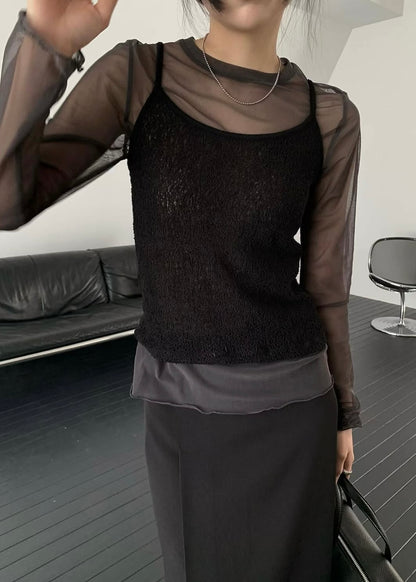 See through layering top