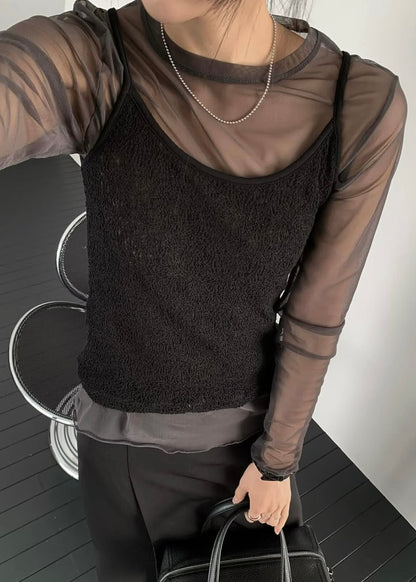 See through layering top