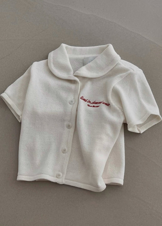 Baby collar knit shirt
