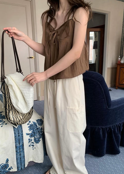 Ribbon tie flare blouse