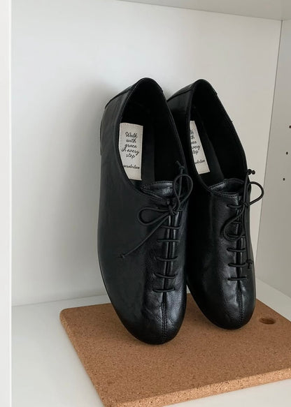 Lace-up ballet shoes