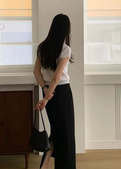 Mini sleeve knit polo