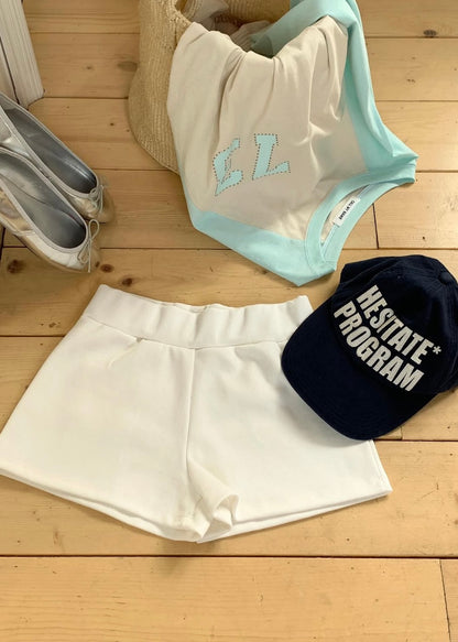 Canvas mini shorts