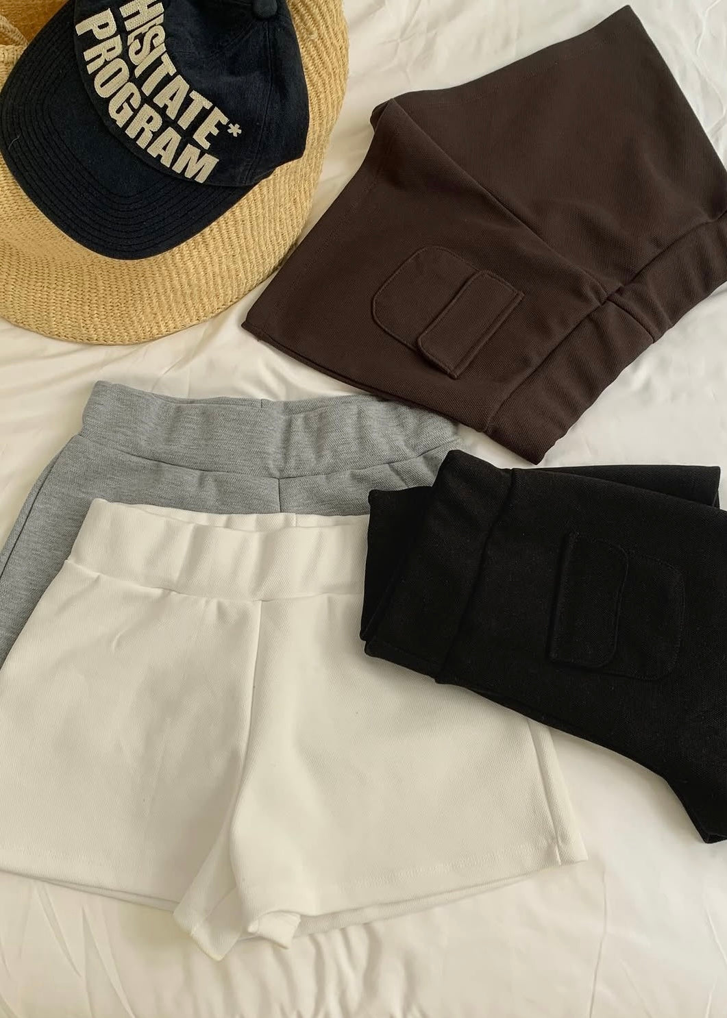 Canvas mini shorts