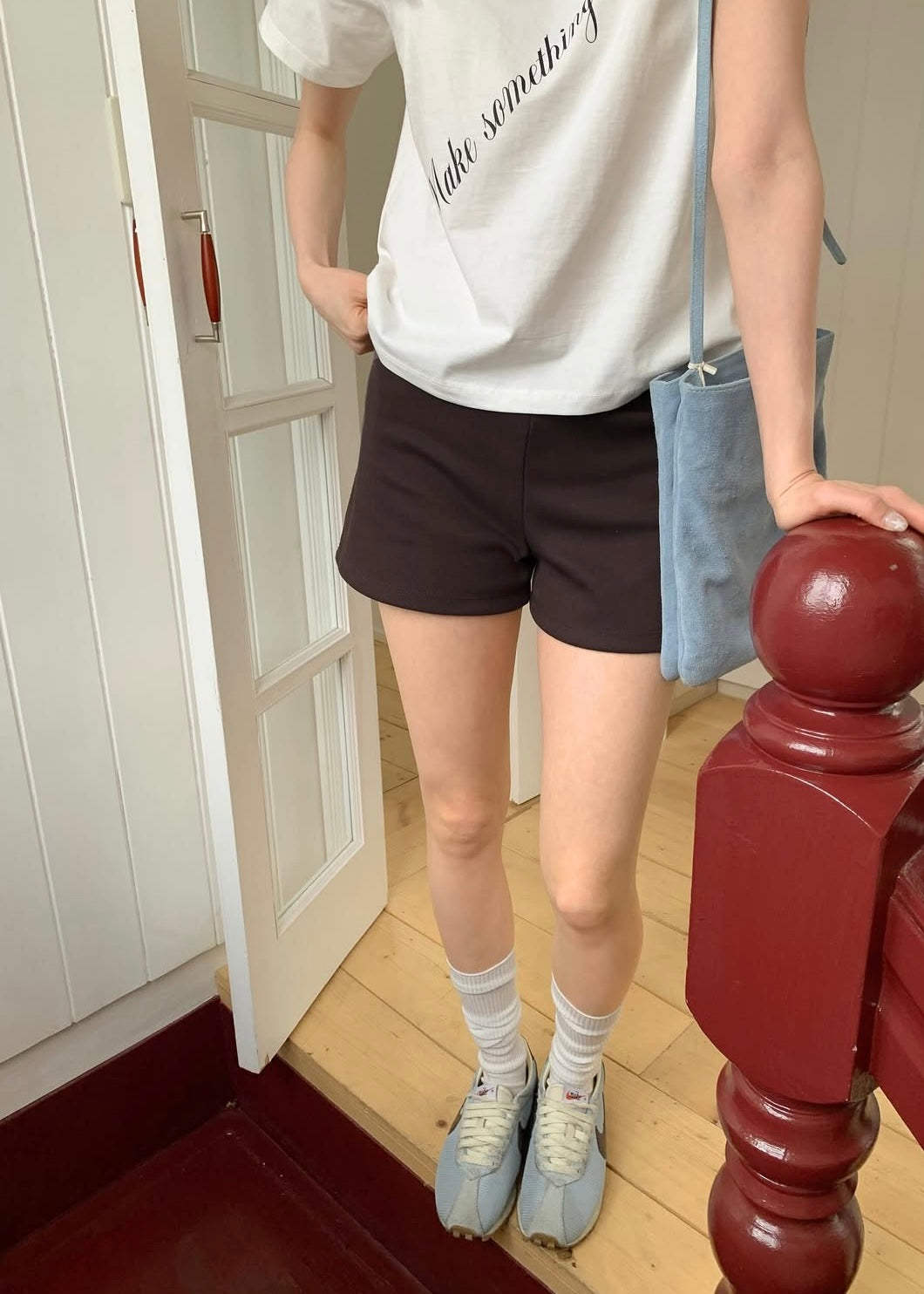 Canvas mini shorts