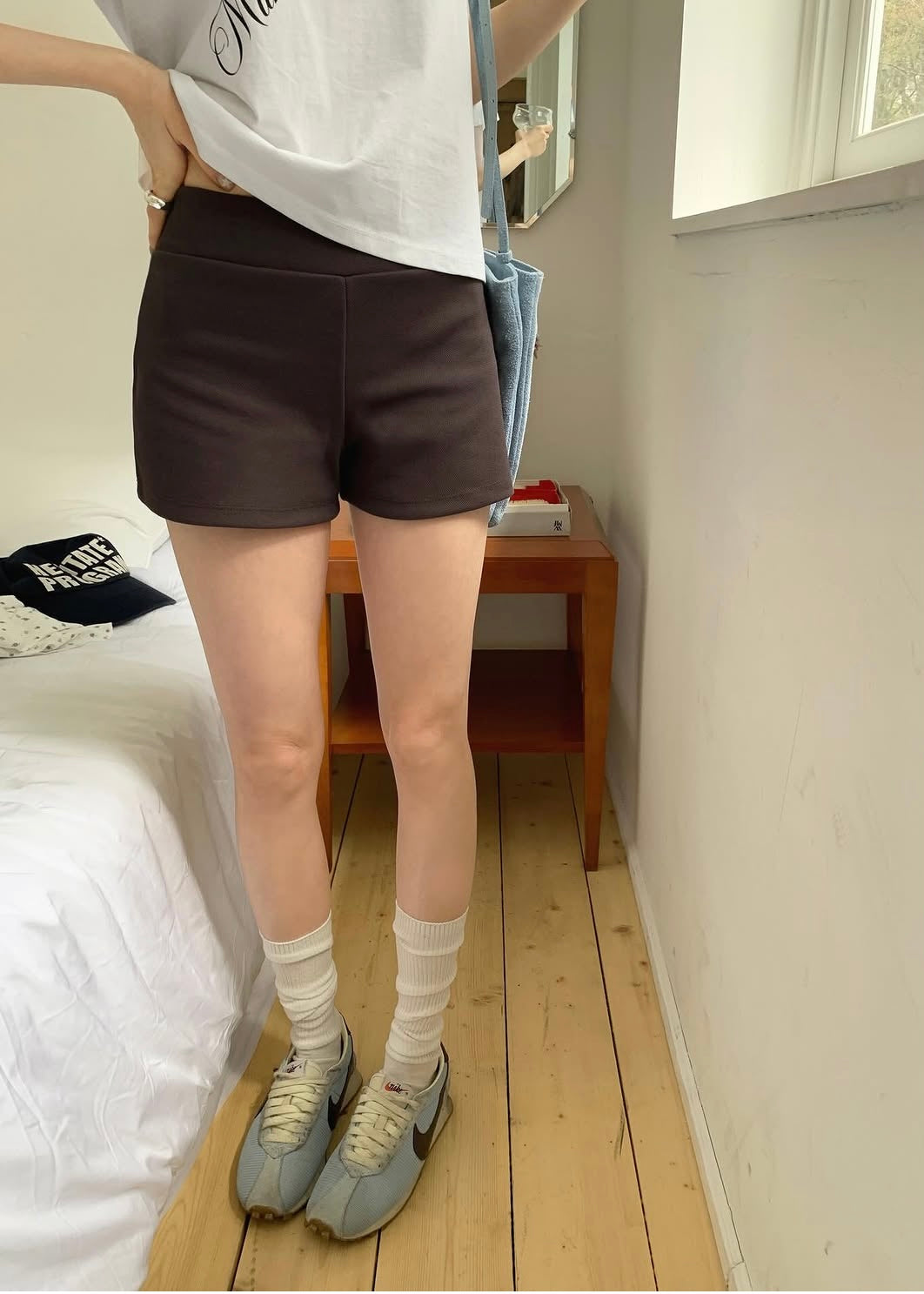 Canvas mini shorts