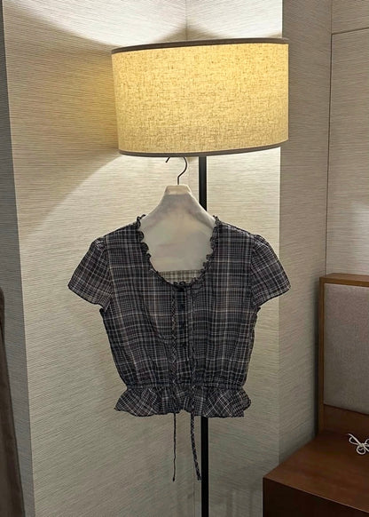 Ruffle ribbon blouse