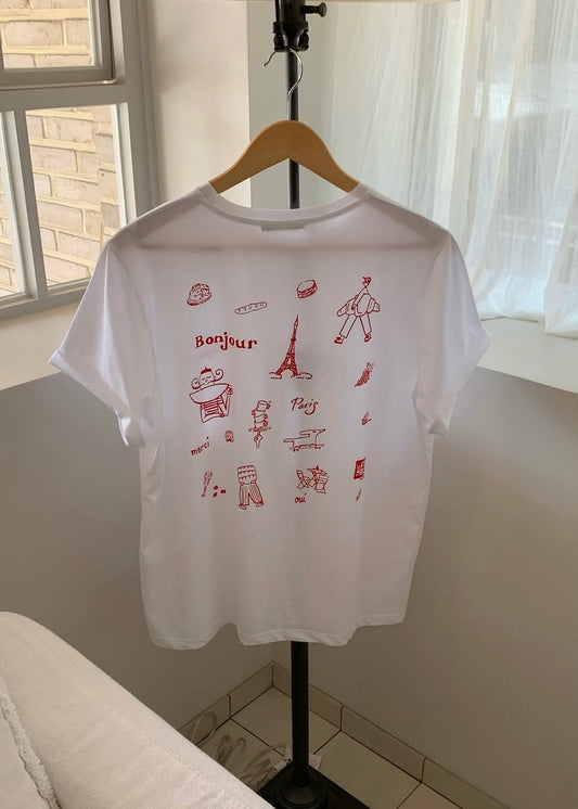 "Bonjour" tee