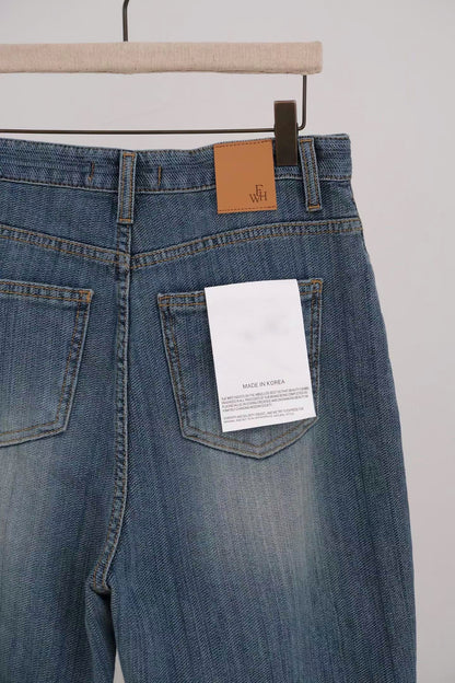 Bamboo pattern jeans