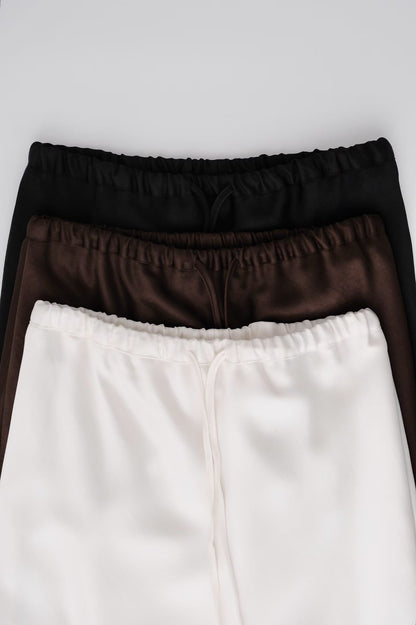 Satin mini bell skirt