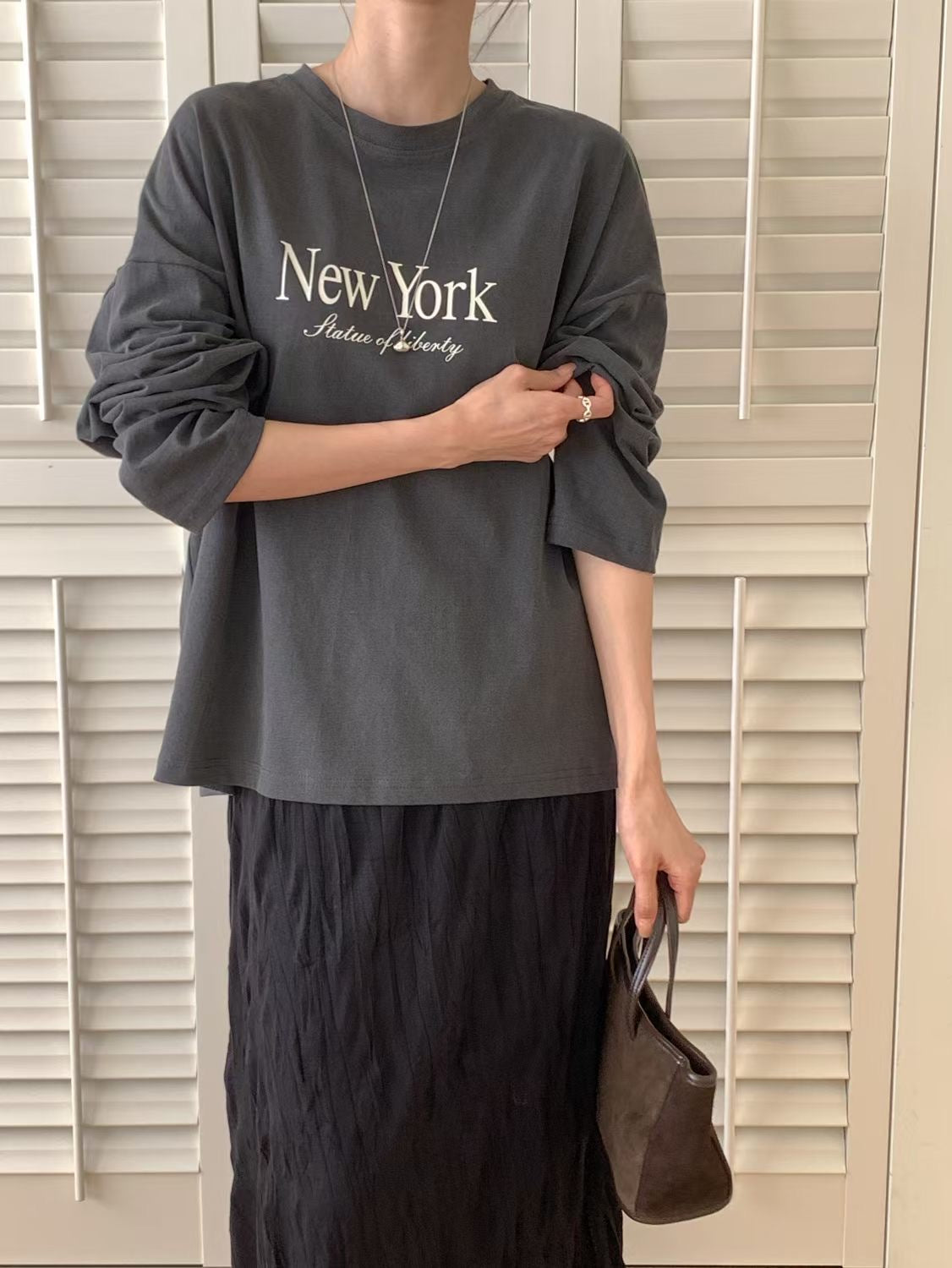 "New York" washed tee