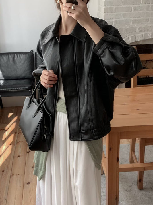 Retro blouson flight jacket