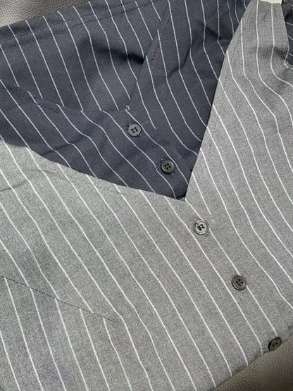 Halter-neck stripes waist coat