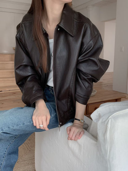 Retro blouson flight jacket