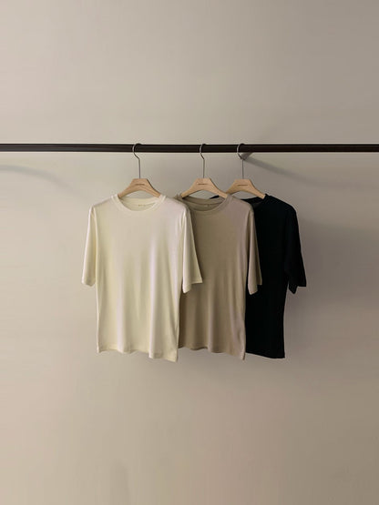 Mid sleeve knit tee